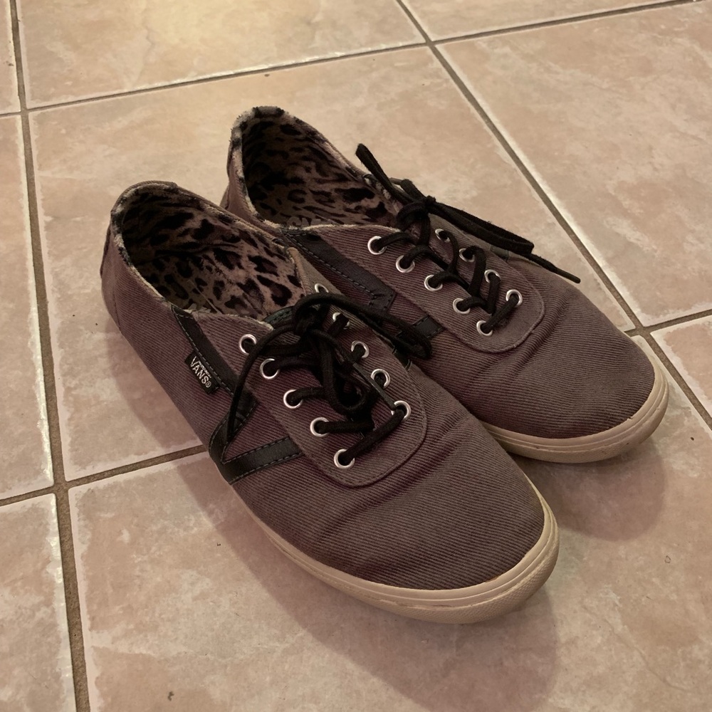 Grey corduroy vans